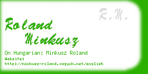 roland minkusz business card